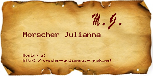 Morscher Julianna névjegykártya